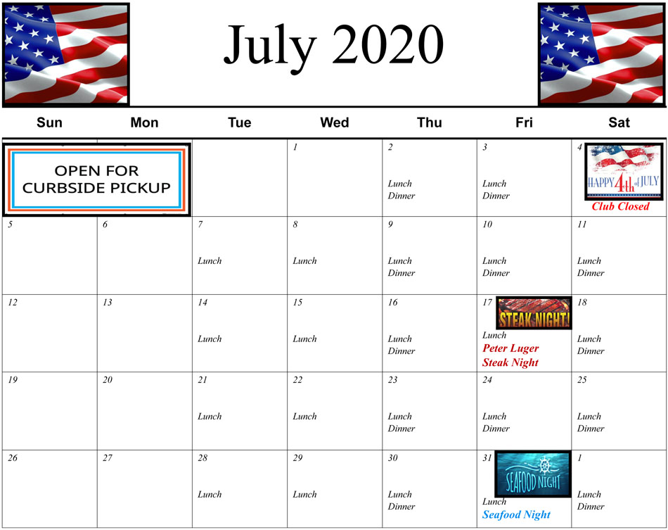 Calendar Overview The Morristown Club